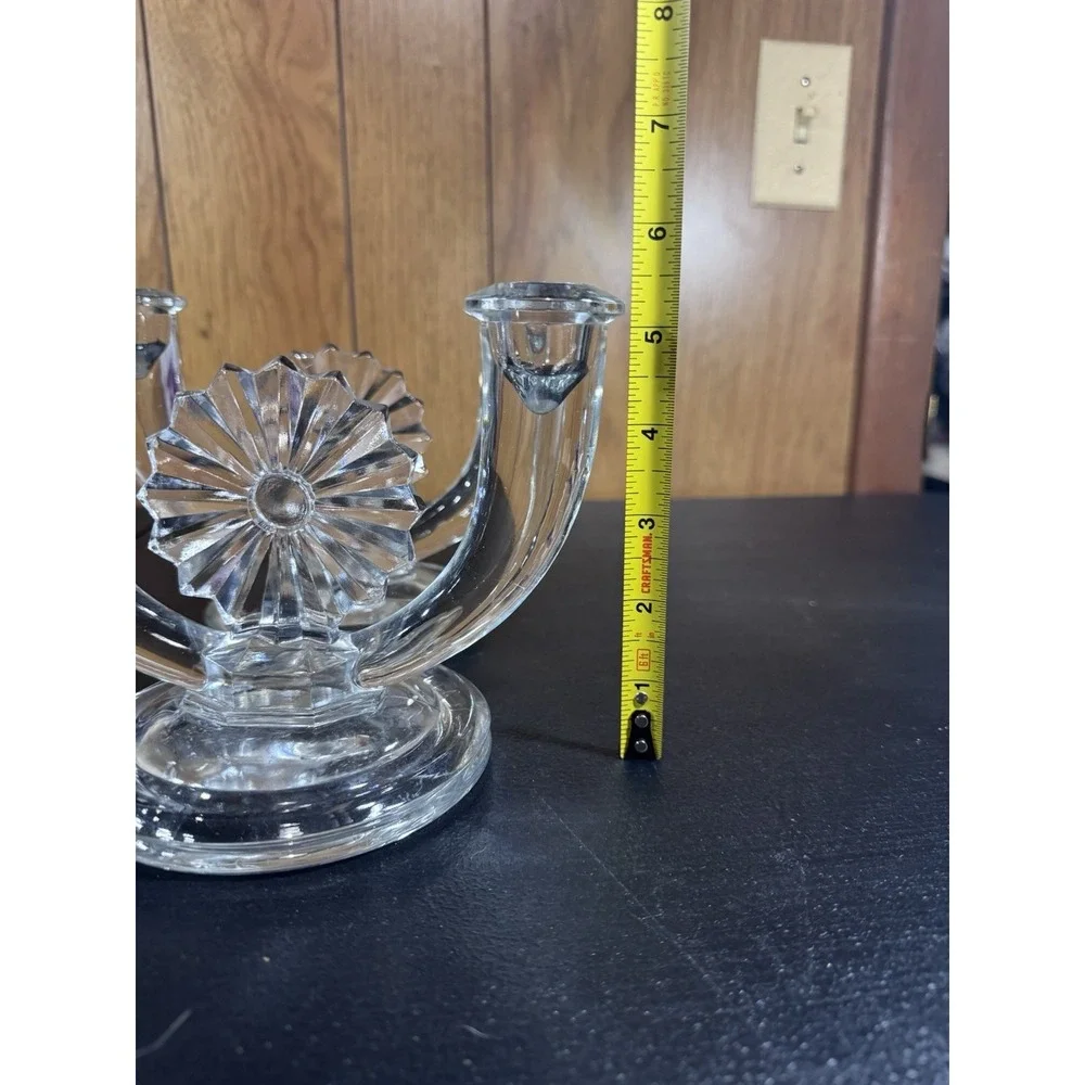 Pair Of ‎ Vintage Fostoria  Double Candelabra Candlestick Holders